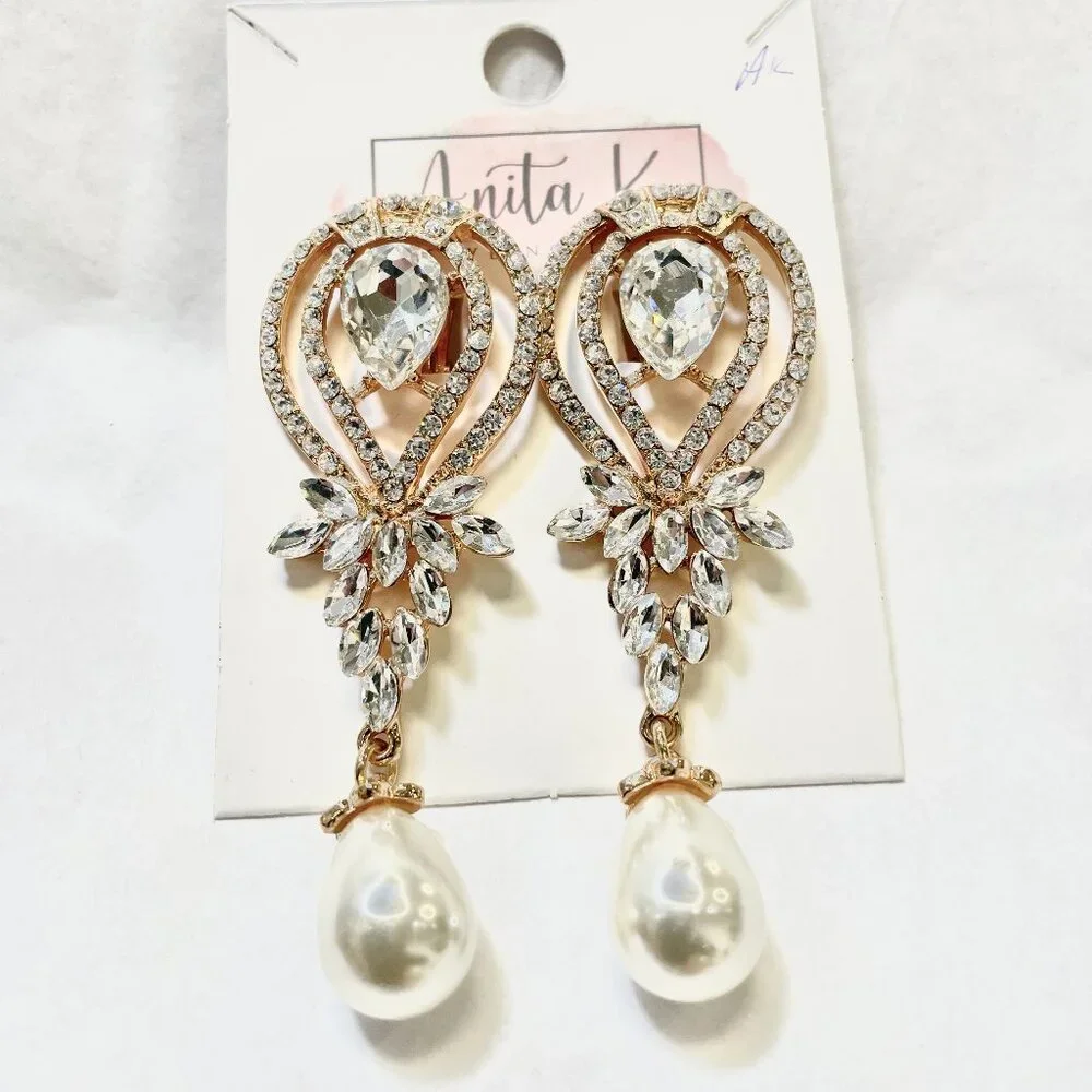 Anita K Pearl Statement Earring - Picture 1 of 1